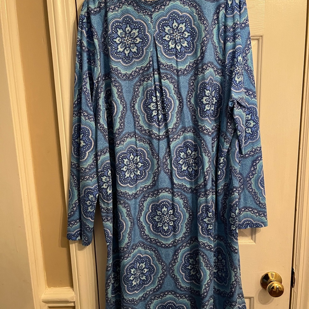 Coolibar Blue Floral Maxi Dress